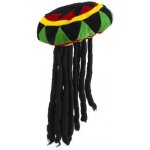 Accessoire - party play - bonnet rasta velours avec dreadlocks adulte