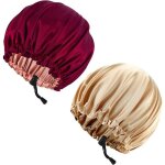 Bonnet satin cheveux nuit 2 pices bonnet soie cheveux nuit pour femme rutilisable bonnet pour soin ...