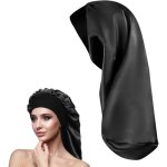 Bonnet satin cheveux nuit long bonnet de soie satin cheveux nuit pour femmes et filles r�glable avec ...