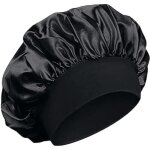 Bonnet de nuit satin - femme - tissu doux - lastique ajustable - protection cheveux