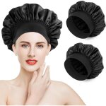 Bonnet satin - femme - 2pcs - lastique - doux - protection cheveux