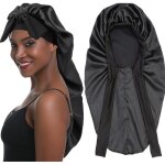 Bonnet de sommeil en soie pour femme avec bande lastique - bonnet de nuit doux rglable - pour cheveux ...