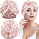Bonnet de sommeil - soie de mrier - double face - rduit les frisottis - idal pour soins des cheveux ...