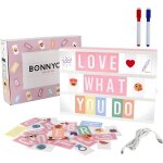 Bonnyco light box rose avec 400 lettres et emojis 2 marqueurs Ç inclus boite lumineuse message ideal ... Bonnyco light box rose avec 400 lettres et emojis 2 marqueurs Ç inclus boite lumineuse message ideal ...