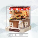 Book nook - kit diy � construire maquette 3d serre livre - sushi bar creanook - 11 x 9 x 11 cm