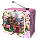 Book nook - kit diy � construire maquette 3d serre livre - tv fuji - 125 x 8 x 13 cm
