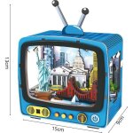 Book nook - kit diy � construire maquette 3d serre livre - tv new york - 125 x 8 x 13 cm