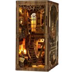 Booknook - kit book nook - 411 pcs - miniature a construire - avec lumi�re led salle de collection de ...