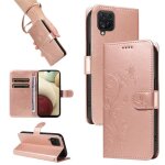 Boonget etui samsung galaxy a12 (6. 5) housse t�l�phone flip en abricot fleur arbre motif housse de protection ...
