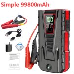 Booster de batterie 12v - 99800mah - booster batterie portable - led - pinces s�ret� intelligentes - ...