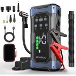 Booster batterie avec compresseur - swapy - 7000a - pour essence et 12l diesel - charge rapide 30w - ...