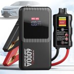 Booster batterie voiture - blossom - f55 - 6000a - compresseur dair - �cran lcd - portable