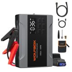 Booster de batterie voiture wolfbox 2000a avec compresseur et gonfleur digital 12v portable