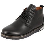 Boots homme d�contract� en v�ritable cuir noir bn607 41
