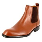 Boots homme de ville classique en v�ritable cuir cognac bc014 39