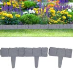 Bordure de jardin - deuba - set aspect granit - rsistant aux intempries - montage facile - plastique ...