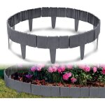 Bordure de jardin - lars360 - modle lars360 - aspect pierre - 175 m - anthracite - polypropylne