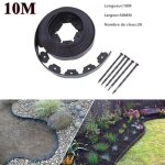 Bordure de jardin en plastique 10 m avec 30 piquets de s�curit� pour les bordures chemins pelouse