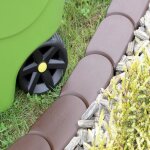 Bordure de jardin en plastique brun deuba - 2x 38m - rsistant aux intempries et aux chocs