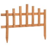 Bordure de jardin - bois de sapin - 10 pcs - 4, 4 m - marron - résistante aux intempéries Bordure de jardin - bois de sapin - 10 pcs - 4, 4 m - marron - résistante aux intempéries
