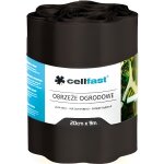 Bordure de pelouse de jardin ondul� cellfast - pvc flexible - 20cm x 9m - noir