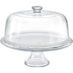 Plat  gteau - borgonovo - palladio - 31 cm - verre - couvercle sur pied