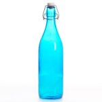Bouteille � limonade avec son bouchon m�canique giara 1 l bleu - bormioli rocco