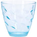 Bormioli rocco flora lot de 6 eau en verre de couleur bleu 26 cl - 1662017