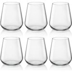 Bormioli rocco - verres double old fashion inalto uno - pour eau / jus - coffret cadeau de 6 verres - ...