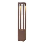 Borne extrieure - faro - agra - 1 led - 5w - aluminium marron - ip54