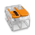 Borne de raccordement wago 221 - 412 - 100 transparent orange 100 pc(s)