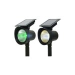 Set de 2 bornes solaire edm led 25 lumens - 3200k - 600mah Set de 2 bornes solaire edm led 25 lumens - 3200k - 600mah