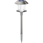 Borne solaire swing - lampe en acier inoxydable esotec led 6000 k 42 lm l 140 x h 360 mm Borne solaire swing - lampe en acier inoxydable esotec led 6000 k 42 lm l 140 x h 360 mm
