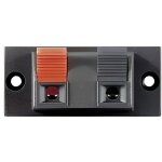 Borniers audio denceinte � pinces 2 poussoirs - noir