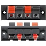 Borniers audio denceinte � pinces � 4 poussoirs