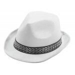 Chapeau borsalino en polyester - blanc