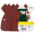 Set de 25 feuilles abrasives - bosch - 2607017113 - grain 80 / 120 / 180 - accessoires ponceuse mouse ...