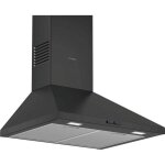 Bosch hotte dcorative pyramidale aspirante noir largeur 60cm dbit dair 360m3 / h