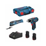 Bosch kit 12v b12gsrgop2bat3a - 40 (gsr 12v - 15 + gop 12v - 28 + 2 x 30 ah + gal12v - 40 + l - boxx ...