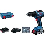 Perceuse  percussion - bosch - gsb 18 v - 55 - 2x2. 0 ah - 35 accessoires - 18v