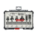 Coffret de 6 fraises  araser / chanfreiner / arrondir  queue de 6 mm bosch - 2607017468