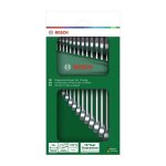Bosch set de 15 clés mixtes (clés plates robustes universelles métrique 6 - 21 mm design ergonomique) ... Bosch set de 15 clés mixtes (clés plates robustes universelles métrique 6 - 21 mm design ergonomique) ...