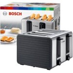 Bosch tat7s45 grille - pain 4 tranche 4 emplacements gris - noir