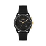 Boss homme analogique quartz montre modele 1514003 avec bracelet en cuir