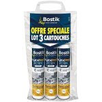 Bostik lot de 3 mastic colle flexpro pu811 - 300ml - blanc