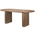 Bostonia - table de salle � manger 200x100 cm 10 couverts aspect noyer