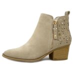 Bottine femme d�t� - carmela - daim - beige - bijoux de strass