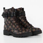 Bottine - guess - femme - logo classic - marron - cuir