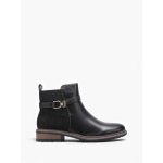 Bottines style chelsea bi - mati�re simili cuir et su�dine � petit talon carr�. dot�es dun empi�cement ...