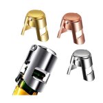 Bouchon  champagne - 3 pices - acier inoxydable - antidrapant - rsistant  la rouille